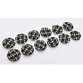 thumbnail image 7 of IBA Indianbeautifulart Black Chain Geometric Decorative Buttons For Sewing Crafting&nbsp;Handmade Button Canvas Fabric Buttons 25 Mm Pack Of 50, 7 of 7