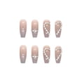 thumbnail image 2 of 24Pcs/Box Heart Diamond Fake Nails Press On   False  Free Shipping Nail Tips Sticker Nail Set   Nail Art LU, 2 of 7
