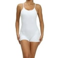 thumbnail image 2 of Wyongtao Women's Sexy Bodysuit Workout Rompers One Piece Summer Outfits Shorts Jumpsuits Gym Yoga Clothes,White S, 2 of 8