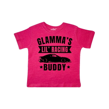 

Inktastic Glammas Lil Racing Buddy Gift Toddler Boy or Toddler Girl T-Shirt