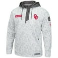 thumbnail image 2 of Men's Colosseum Arctic Camo Oklahoma Sooners OHT Military Appreciation Quarter-Zip Hoodie, 2 of 4