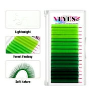 Veyes Forest Eyelash Extensions 0.07MM Colored Individual Green Lash Extensions for Professtional