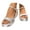 Silver, variant on Women's Braided Flat Sandals Arch Support Glitter Fashion Summer Shoes Platform Walking Shoes