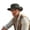 Green, variant on Sun Hats for Women Men Western Cowboy Wide Brim Sun Hat Beach Fedora Panama Brick Red One Size