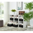 thumbnail image 6 of DECOMOMO Large Storage Baskets, Baskets and Bins, Fabric Storage Bins (Black and White, Set of 3), 6 of 8