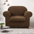 thumbnail image 2 of CHUN YI Housse de Canapé Extensible 2 Pcs à Carreaux avec Coussin, 2 of 6