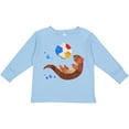 thumbnail image 3 of Inktastic Cute Otter and Beachball Boys or Girls Long Sleeve Toddler T-Shirt, 3 of 5
