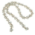 thumbnail image 1 of Cadena de flores de diamantes de imitación de 1yd, cadena de diamantes de imitación de gota de ojo de caballo de Color de mano de obra exquisita colorida brillante para decoración DIY, color blanco, 1 of 5
