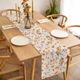 thumbnail image 3 of Orange Leaves Fall Table Runner 108 Inches Long Farmhouse Dress Scarves, Branches Birds Pine Cones Rustic Dining Tablerunner for Coffee Table/Kitchen Island/Party Décor, 13" x 108", 3 of 8
