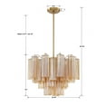 thumbnail image 5 of Crystorama Addis 6 Light Aged Brass Chandelier - 19.75"W x 14"H x 19.75"D, 5 of 10