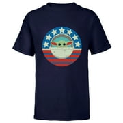 Star Wars The Mandalorian the Child Americana - Short Sleeve T-Shirt for Kids – Customized-Navy