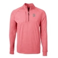 thumbnail image 2 of Men's Cutter & Buck  Heather Red Birmingham Barons Adapt Eco Knit Heather Recycled Quarter-Zip Pullover, 2 of 3