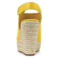 thumbnail image 3 of Sandalias De Cuña Tacón De Plataforma Alpargata Para Mujer Amarillo 37.5, 3 of 6