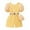 Yellow, variant on KyCheLot Toddler Baby Girls Rompers Stretchy Crewneck Short Sleeve Soft Shorts Jumpsuit 18 Months-6 Years