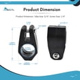 thumbnail image 5 of Marine City Bimini Top Boat Jaw Slides  Black Round Nylon, Lightweight, Corrosion-Resistant, 3/4" Tube, 1/4" Bolt Size, for Boats, Yachts, Ships, RVs Pack of 2, 5 of 7