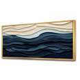 thumbnail image 2 of Designart "Coastal Wave's Edge in Blue and White" Oversized Coastal Framed Wall Art - Coastal Blue Coastal Minimalism Living Room Framed Canvas Art, 2 of 6