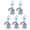 6, variant on 5Pcs Glowing Duck Keyring Keychain Decoration for Bag Charm Car Interiors Roast Duck Keychain Key Holder for Men Women