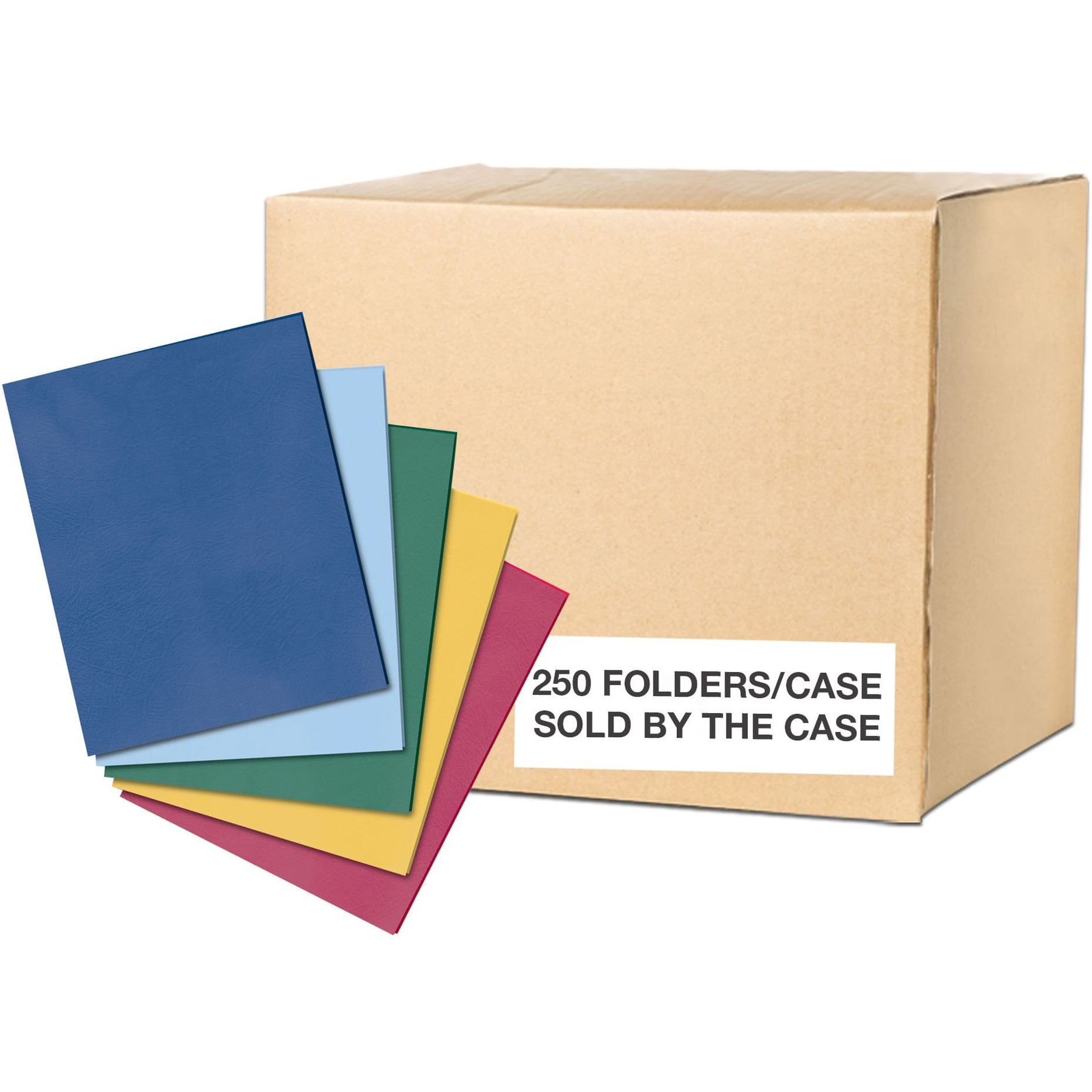 Roaring Spring 10 Cases (250 Total) of Embossed Pocket Folders with  Business Card Holder, 11.75