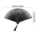 thumbnail image 2 of EDhome Portable Silk Cloth Folding Fan, Sturdy Bamboo Frame Antique Style Fan with Tassel, Unique Gifts Decorative Hand Fan for Stage Wedding Home Use, C, 2 of 6