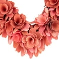 thumbnail image 4 of Northlight Wooden Floral Heart Valentine's Day Wreath - 14" - Salmon Pink, 4 of 5