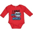 thumbnail image 3 of Inktastic I have The Best Mom in The World with Speech Bubble Boys Long Sleeve Baby Bodysuit, 3 of 5