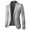 Gray, variant on Mens Casual Slim Fit Suit Jacket 1 Button Daily Blazer Business Sport Coat Tops White