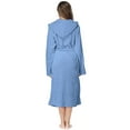 thumbnail image 3 of Pavied Robes for Women,Towel Robe,Women Hooded Fleece Bathrobe Lightweight Soft Plush Long Flannel Sleepwear Fleece Hooded Bathrobe Plush Long Robe,Bath Robe,Women's Sleepwear clearance sales,Blue L, 3 of 8