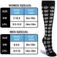 thumbnail image 2 of Yoyauz Men's & Women's Cycling Compression Socks - Best for Running, Sports, Cycling - 15-20 mmHg (Skull Pattern), 2 of 6