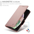 thumbnail image 6 of Allytechgroup for Apple iPhone X/ iPhone XS Case Wallet, Retro PU Leather Slim Fit Business Style Magnetic Closure Cards Slots RFID Blocking Phone Case for Women Men, Rosegold, 6 of 6