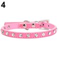 thumbnail image 2 of Flmtop Réglable Chat Chien Strass Cloutés Boucle Col Simili Cuir Sangle de Cou Rose, 2 of 9
