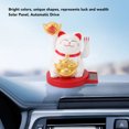 thumbnail image 3 of 3Inch Mini Lucky Cat, Solar Powered Maneki Neko Lucky Beckoning Cat with Rotating Base, Fortune Cat Feng Shui Decor for Home Office and Dash Board Decor, Lucky Money Cat, 3 of 7