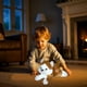 thumbnail image 4 of Almohada luminosa LED | Peluche brillante de 35 cm con luces que cambian de color | Peluche de poliéster suave para niños | Luz nocturna y regalo de cumpleaños, 4 of 5