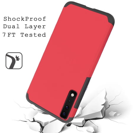 Case for LG Stylo 7 Ultra Slim Corner Protection Shock Absorption Hybrid Dual Layer PC + TPU Armor Defender Phone Cover for Stylo 7 by Xpm - Red