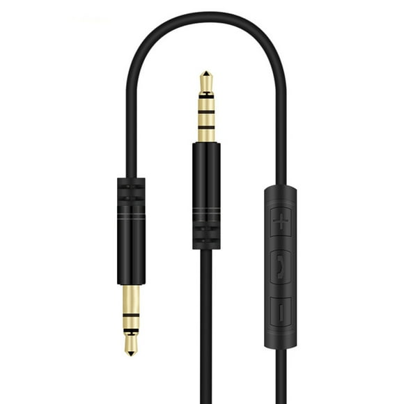 Matsuzay Cable Computadora Auriculares Manos libres Llamada telefónica Control de cable Cable de audio de 3,5 mm Teléfono y Comunicación negro