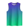 thumbnail image 5 of WTXUE Tank Tops Sleeveless, Crew Neck Women's Gradient Print Vest Casual Top Printed | Casual for Women Green/Printed M, 5 of 6