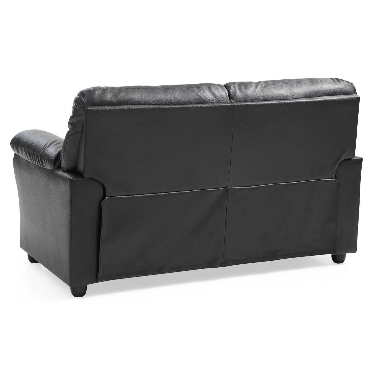 Glory Furniture Olney Faux Leather Loveseat in Black