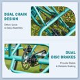 thumbnail image 2 of VIRIBUS 24 Inch Adult Trike 350W Dual Chain Electric Tricycle 36V 10Ah Green, 2 of 9