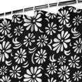 thumbnail image 3 of Black Daisy Flower White Blooms Pattern Shower Curtain 84"x72" ,Bathroom Decorative Shower Curtains Set with 12 Hooks,Modern Waterproof Washable Shower Curtain, 3 of 6