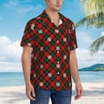 thumbnail image 3 of Balery Christmas With Character Camisas hawaianas de manga corta para hombre, camisas playeras de corte holgado, camisas de vacaciones con botones,X-Large, 3 of 7