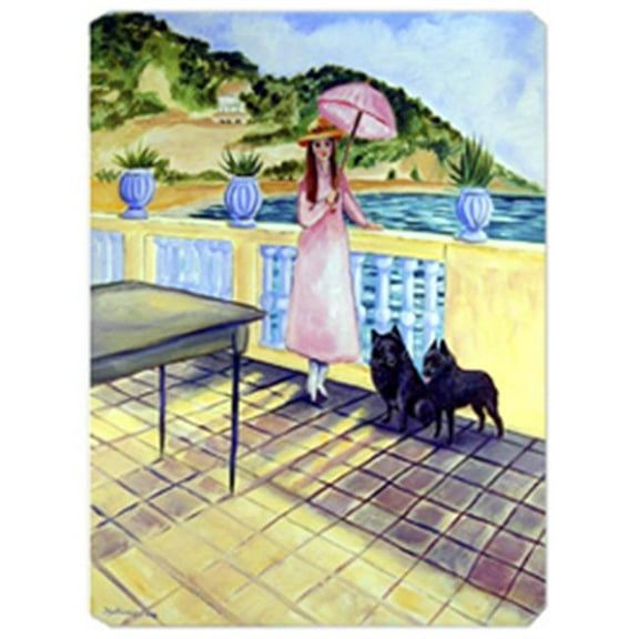 Carolines Treasures  Lady with her Schipperke Mouse Pad- Hot Pad or Trivet