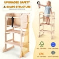 thumbnail image 3 of Step Stool Woodure, torre de cocina plegable 6 en 1 para niños pequeños, 3 of 7