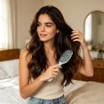 thumbnail image 2 of Hollow Spiral Boar Bristle Hair Brush, Detangling Smoothing Brush for Shine, Frizz Control, Static Reduction & Volumizing Styling, 2 of 4