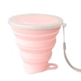 thumbnail image 2 of Wosthever Taza de Camping con tapa, taza de agua plegable y portátil para aventuras al aire libre, taza de viaje Almacenamiento y organización del hogar Rosa, 2 of 6