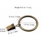 thumbnail image 2 of Juego de 30 anillos de cortina NQ de Bronce con clips para cortinas 1 1/4 pulgadas, 2 of 5