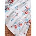 thumbnail image 7 of Girls 2pcs Long Sleeve Denim Button Coat & Straps Floral Print Flare Dress Trendy Casual Kids Outdoor Clothes For Spring And Autumn, 7 of 7