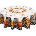 thumbnail image 1 of Nappe Citrouille d'Automne Ronde 60 Pouces Tournesol Champignon Saisonnière Décorative Lavable Réutilisable Housse de Table pour Cuisine Salle à Manger Fête, 1 of 7
