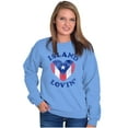 thumbnail image 3 of Island Lovin Puerto Rican Pride PR Women Crewneck Sweatshirt Brisco Brands S, 3 of 5