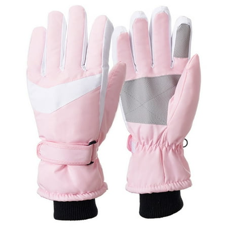 Unisex Winter Ski Gloves with Velvet for Outdoor Riding and Windproof Size:M