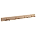 thumbnail image 2 of iDesign Wood Wall Mount Coat Rack - 4 Pegs, Natural, 2 of 3