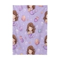 thumbnail image 2 of 60x60 Inch Tablecloth Polyester Square Tablecloth for Home Kitchen Dinner Decor Purple Adorable Mermaid, 2 of 9